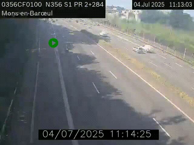 Webcam à l'entrée de Lille en direction du périphérique, à proximité de Mons-en-Baroeul sur la N356