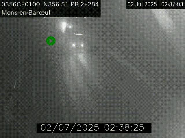 Webcam à l'entrée de Lille en direction du périphérique, à proximité de Mons-en-Baroeul sur la N356