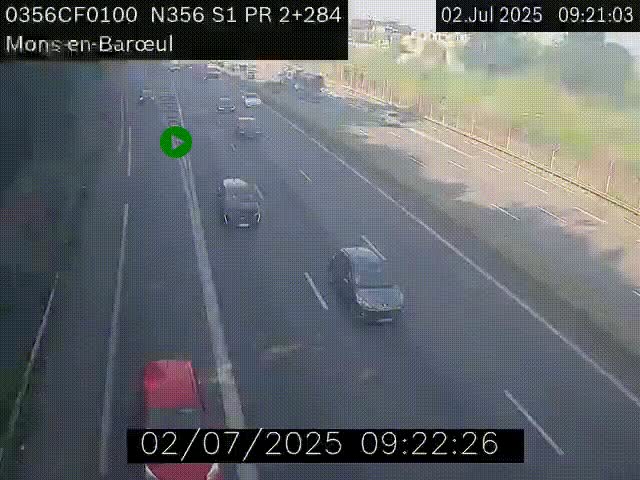 Webcam à l'entrée de Lille en direction du périphérique, à proximité de Mons-en-Baroeul sur la N356