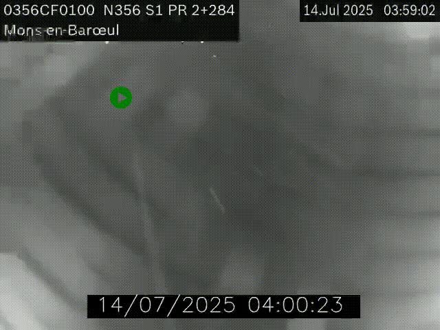 Webcam à l'entrée de Lille en direction du périphérique, à proximité de Mons-en-Baroeul sur la N356