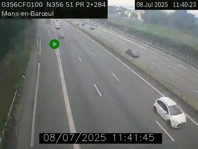 Webcam à l'entrée de Lille en direction du périphérique, à proximité de Mons-en-Baroeul sur la N356