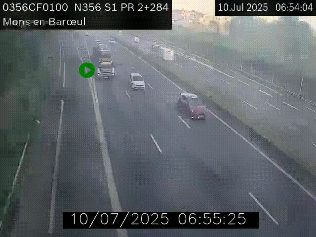 Webcam à l'entrée de Lille en direction du périphérique, à proximité de Mons-en-Baroeul sur la N356