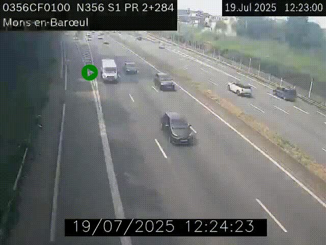 Webcam à l'entrée de Lille en direction du périphérique, à proximité de Mons-en-Baroeul sur la N356