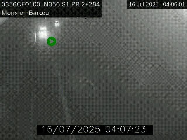Webcam à l'entrée de Lille en direction du périphérique, à proximité de Mons-en-Baroeul sur la N356