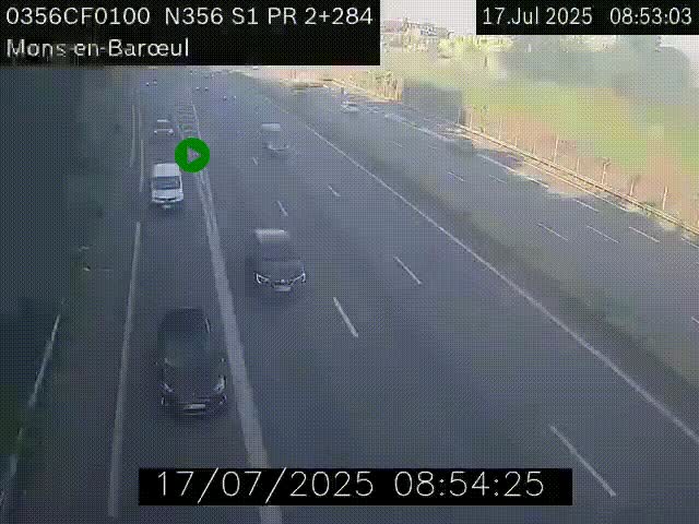 Webcam à l'entrée de Lille en direction du périphérique, à proximité de Mons-en-Baroeul sur la N356