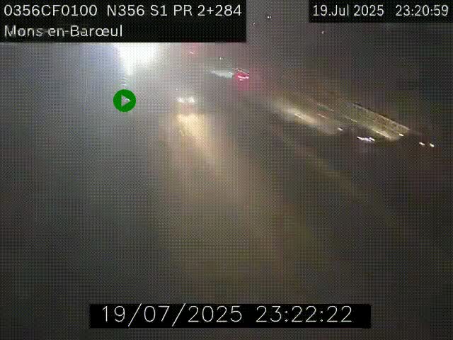 Webcam à l'entrée de Lille en direction du périphérique, à proximité de Mons-en-Baroeul sur la N356