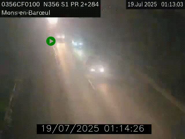 Webcam à l'entrée de Lille en direction du périphérique, à proximité de Mons-en-Baroeul sur la N356