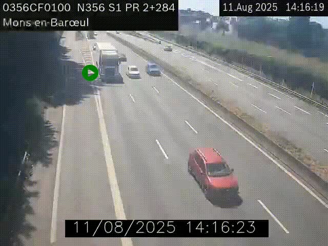 Webcam à l'entrée de Lille en direction du périphérique, à proximité de Mons-en-Baroeul sur la N356