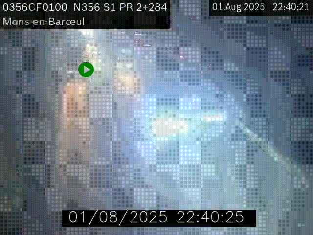 Webcam à l'entrée de Lille en direction du périphérique, à proximité de Mons-en-Baroeul sur la N356