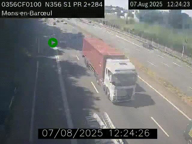 Webcam à l'entrée de Lille en direction du périphérique, à proximité de Mons-en-Baroeul sur la N356