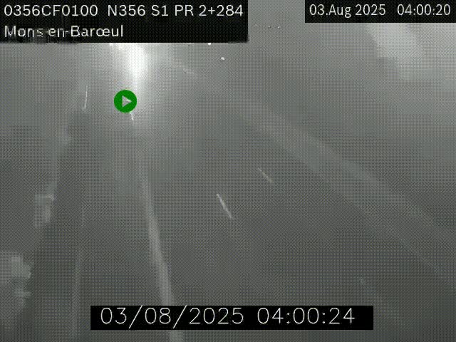 Webcam à l'entrée de Lille en direction du périphérique, à proximité de Mons-en-Baroeul sur la N356