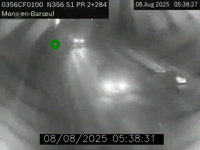 Webcam à l'entrée de Lille en direction du périphérique, à proximité de Mons-en-Baroeul sur la N356