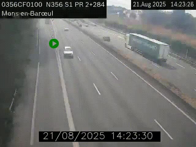 Webcam à l'entrée de Lille en direction du périphérique, à proximité de Mons-en-Baroeul sur la N356