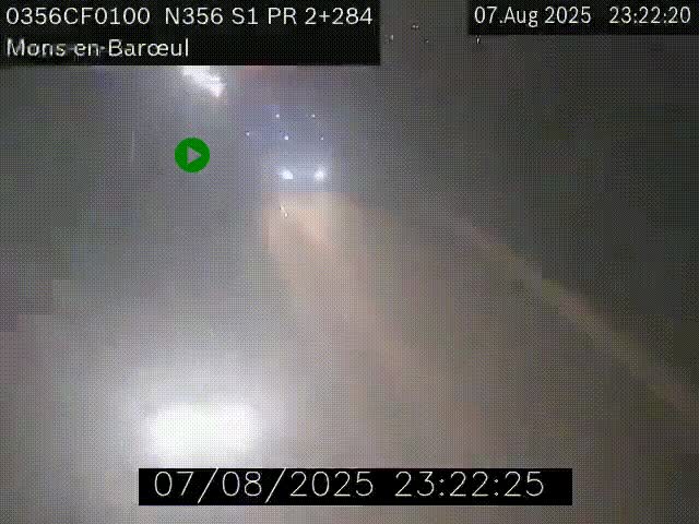 Webcam à l'entrée de Lille en direction du périphérique, à proximité de Mons-en-Baroeul sur la N356