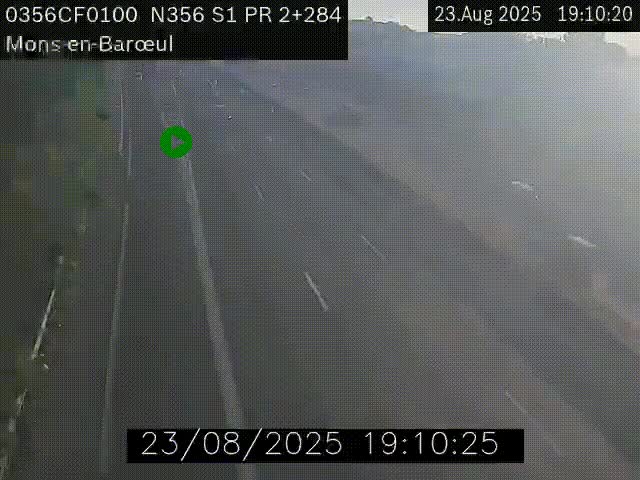 Webcam à l'entrée de Lille en direction du périphérique, à proximité de Mons-en-Baroeul sur la N356