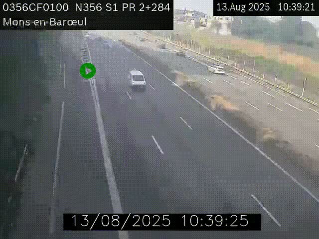 Webcam à l'entrée de Lille en direction du périphérique, à proximité de Mons-en-Baroeul sur la N356