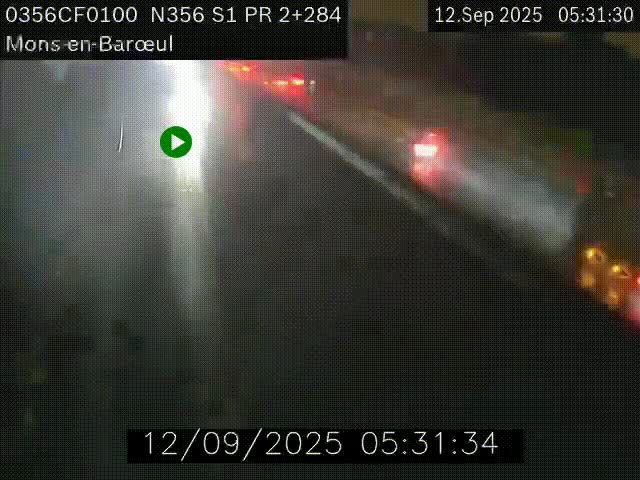 Webcam à l'entrée de Lille en direction du périphérique, à proximité de Mons-en-Baroeul sur la N356