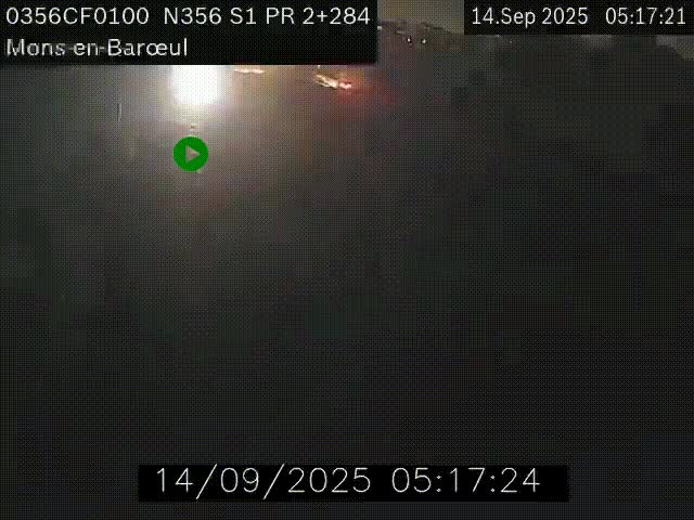 Webcam à l'entrée de Lille en direction du périphérique, à proximité de Mons-en-Baroeul sur la N356