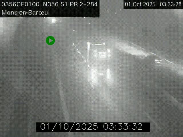 Webcam à l'entrée de Lille en direction du périphérique, à proximité de Mons-en-Baroeul sur la N356