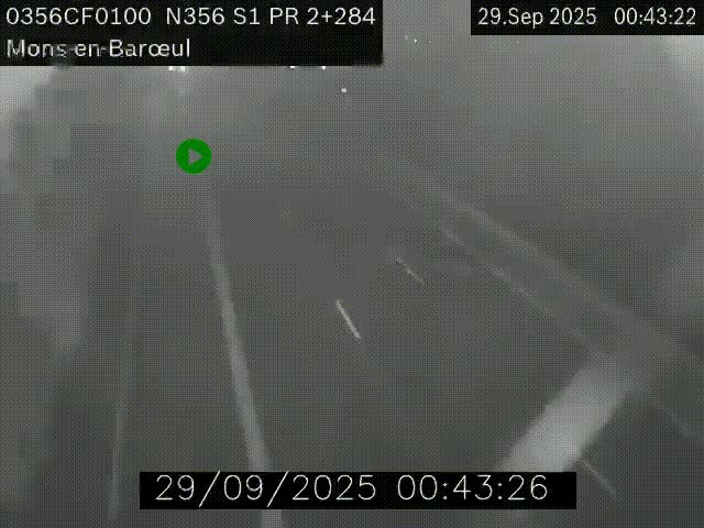 Webcam à l'entrée de Lille en direction du périphérique, à proximité de Mons-en-Baroeul sur la N356