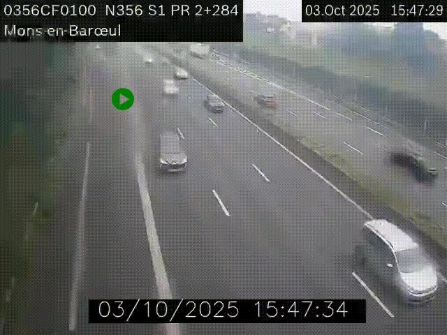 Webcam à l'entrée de Lille en direction du périphérique, à proximité de Mons-en-Baroeul sur la N356