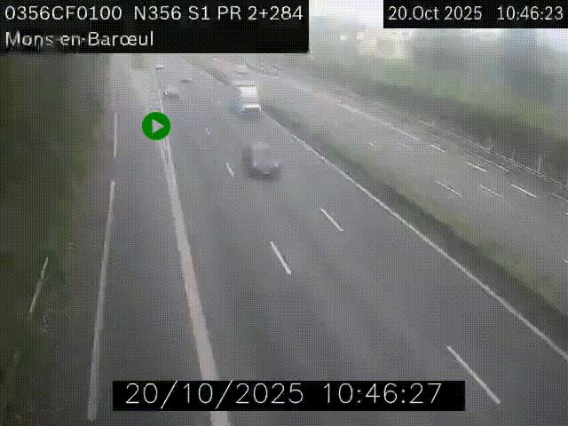 Webcam à l'entrée de Lille en direction du périphérique, à proximité de Mons-en-Baroeul sur la N356