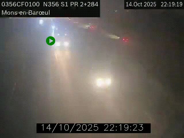 Webcam à l'entrée de Lille en direction du périphérique, à proximité de Mons-en-Baroeul sur la N356