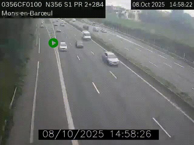 Webcam à l'entrée de Lille en direction du périphérique, à proximité de Mons-en-Baroeul sur la N356