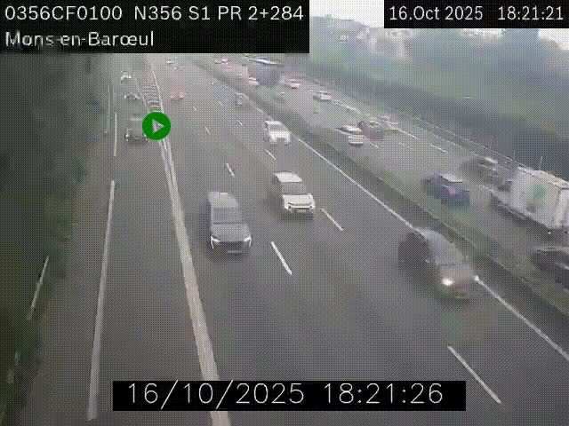 Webcam à l'entrée de Lille en direction du périphérique, à proximité de Mons-en-Baroeul sur la N356