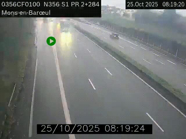 Webcam à l'entrée de Lille en direction du périphérique, à proximité de Mons-en-Baroeul sur la N356