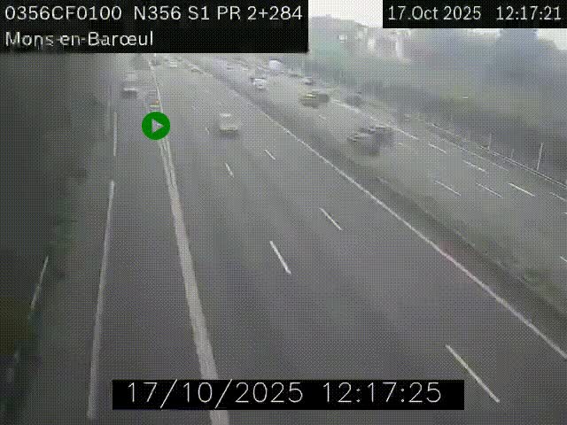Webcam à l'entrée de Lille en direction du périphérique, à proximité de Mons-en-Baroeul sur la N356