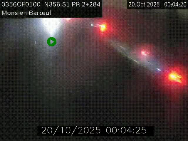 Webcam à l'entrée de Lille en direction du périphérique, à proximité de Mons-en-Baroeul sur la N356