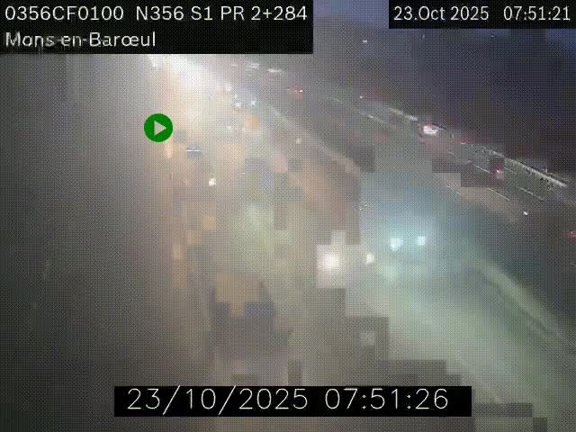 Webcam à l'entrée de Lille en direction du périphérique, à proximité de Mons-en-Baroeul sur la N356