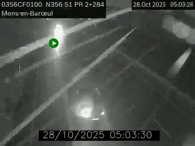 Webcam à l'entrée de Lille en direction du périphérique, à proximité de Mons-en-Baroeul sur la N356