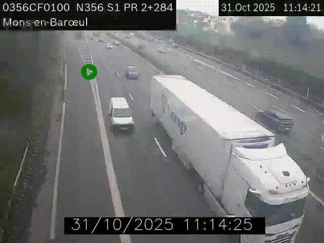 Webcam à l'entrée de Lille en direction du périphérique, à proximité de Mons-en-Baroeul sur la N356