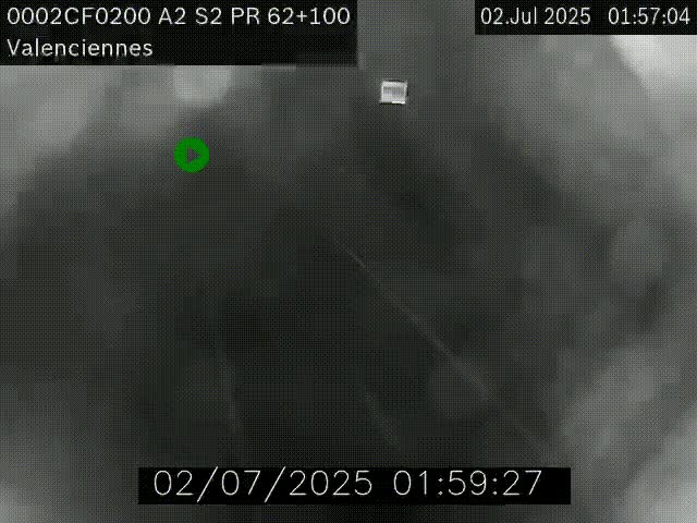 <h2>Webcam autoroute A2 à Valenciennes. Vue orientée vers Maubeuge et Mons (Belgique)</h2>