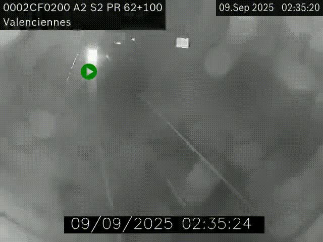 <h2>Webcam autoroute A2 à Valenciennes. Vue orientée vers Maubeuge et Mons (Belgique)</h2>