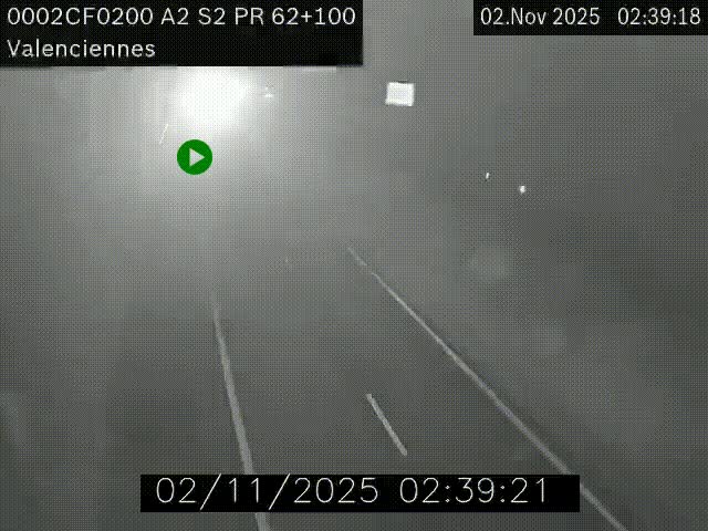 <h2>Webcam autoroute A2 à Valenciennes. Vue orientée vers Maubeuge et Mons (Belgique)</h2>