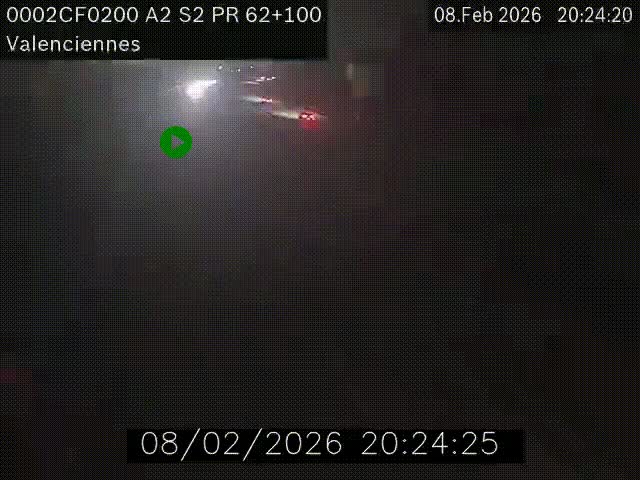 <h2>Webcam autoroute A2 à Valenciennes. Vue orientée vers Maubeuge et Mons (Belgique)</h2>