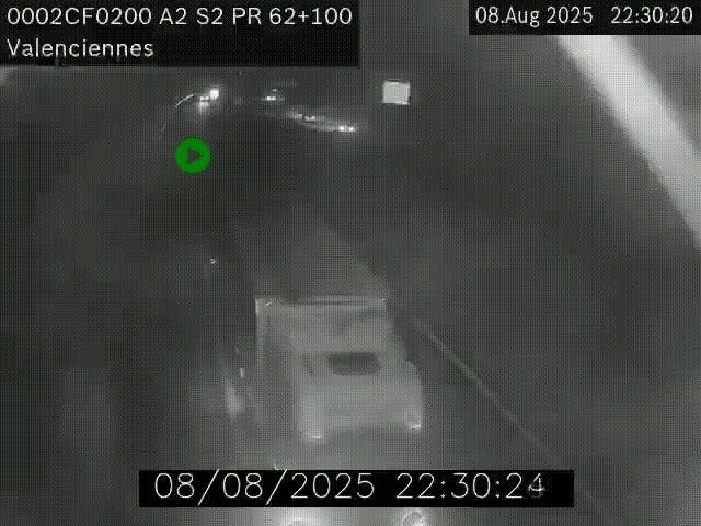 <h2>Webcam autoroute A2 à Valenciennes. Vue orientée vers Maubeuge et Mons (Belgique)</h2>
