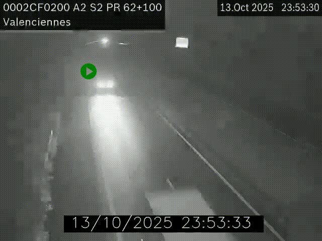 <h2>Webcam autoroute A2 à Valenciennes. Vue orientée vers Maubeuge et Mons (Belgique)</h2>