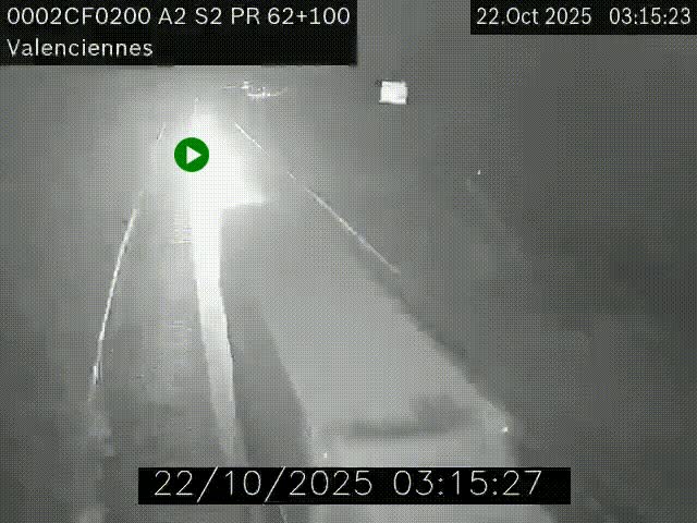 <h2>Webcam autoroute A2 à Valenciennes. Vue orientée vers Maubeuge et Mons (Belgique)</h2>