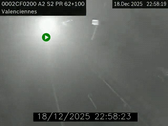 <h2>Webcam autoroute A2 à Valenciennes. Vue orientée vers Maubeuge et Mons (Belgique)</h2>