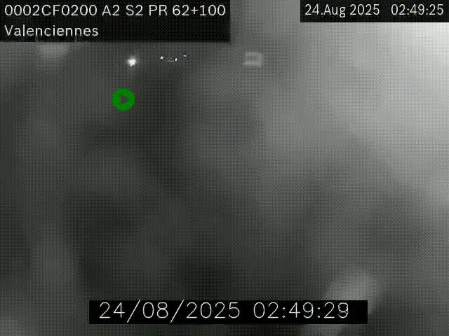 Webcam autoroute A2 à Valenciennes. Vue orientée vers Maubeuge et Mons (Belgique)