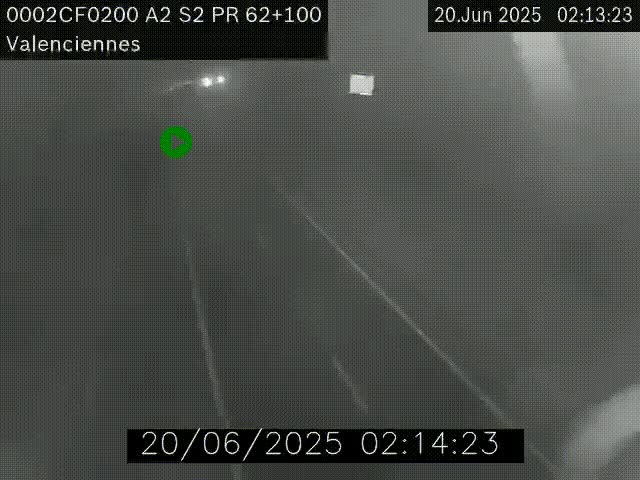 <h2>Webcam autoroute A2 à Valenciennes. Vue orientée vers Maubeuge et Mons (Belgique)</h2>