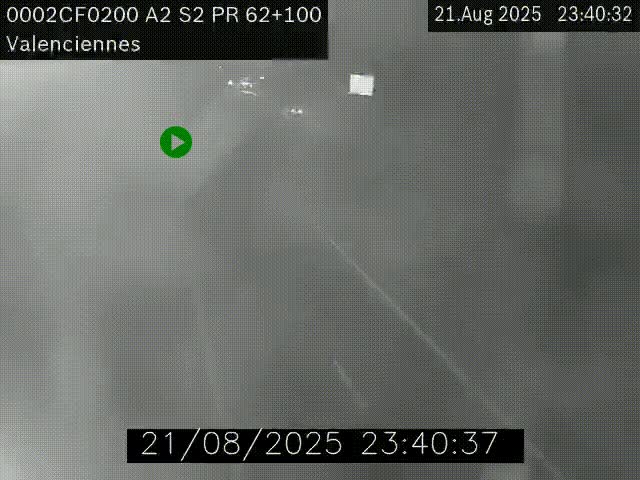 <h2>Webcam autoroute A2 à Valenciennes. Vue orientée vers Maubeuge et Mons (Belgique)</h2>