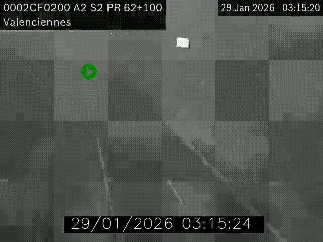 <h2>Webcam autoroute A2 à Valenciennes. Vue orientée vers Maubeuge et Mons (Belgique)</h2>