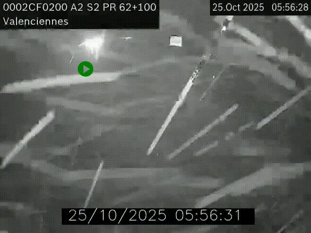 <h2>Webcam autoroute A2 à Valenciennes. Vue orientée vers Maubeuge et Mons (Belgique)</h2>