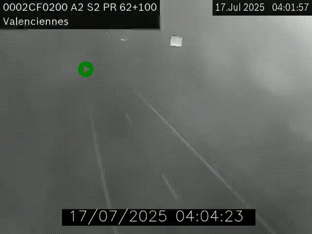 <h2>Webcam autoroute A2 à Valenciennes. Vue orientée vers Maubeuge et Mons (Belgique)</h2>