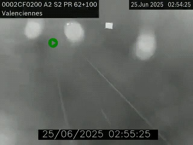 <h2>Webcam autoroute A2 à Valenciennes. Vue orientée vers Maubeuge et Mons (Belgique)</h2>
